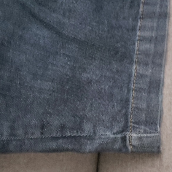 DKNY Ruched skirt women's sz 3 jean unique ruched back 5" back slit Sexy… - Picture 7 of 16